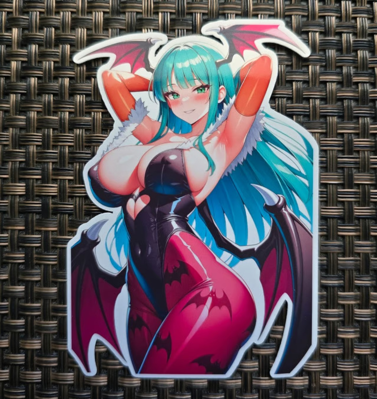 Morrigan Darkstalkers kawaii succubus waifu sticker