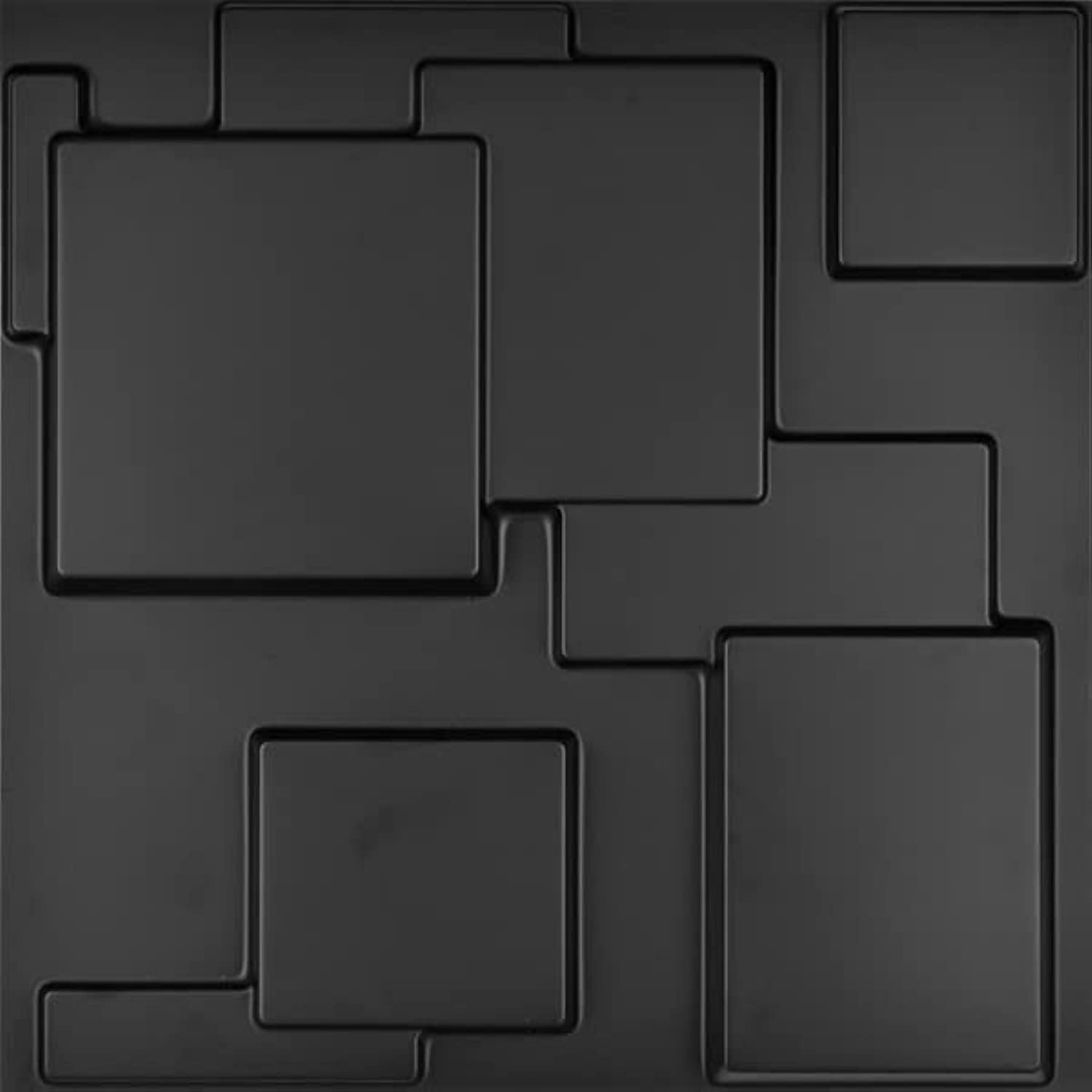 Decorative 3D Wall Panels 12 Pack 19.7″ x 19.7″ Creative Wall Panel Indoor