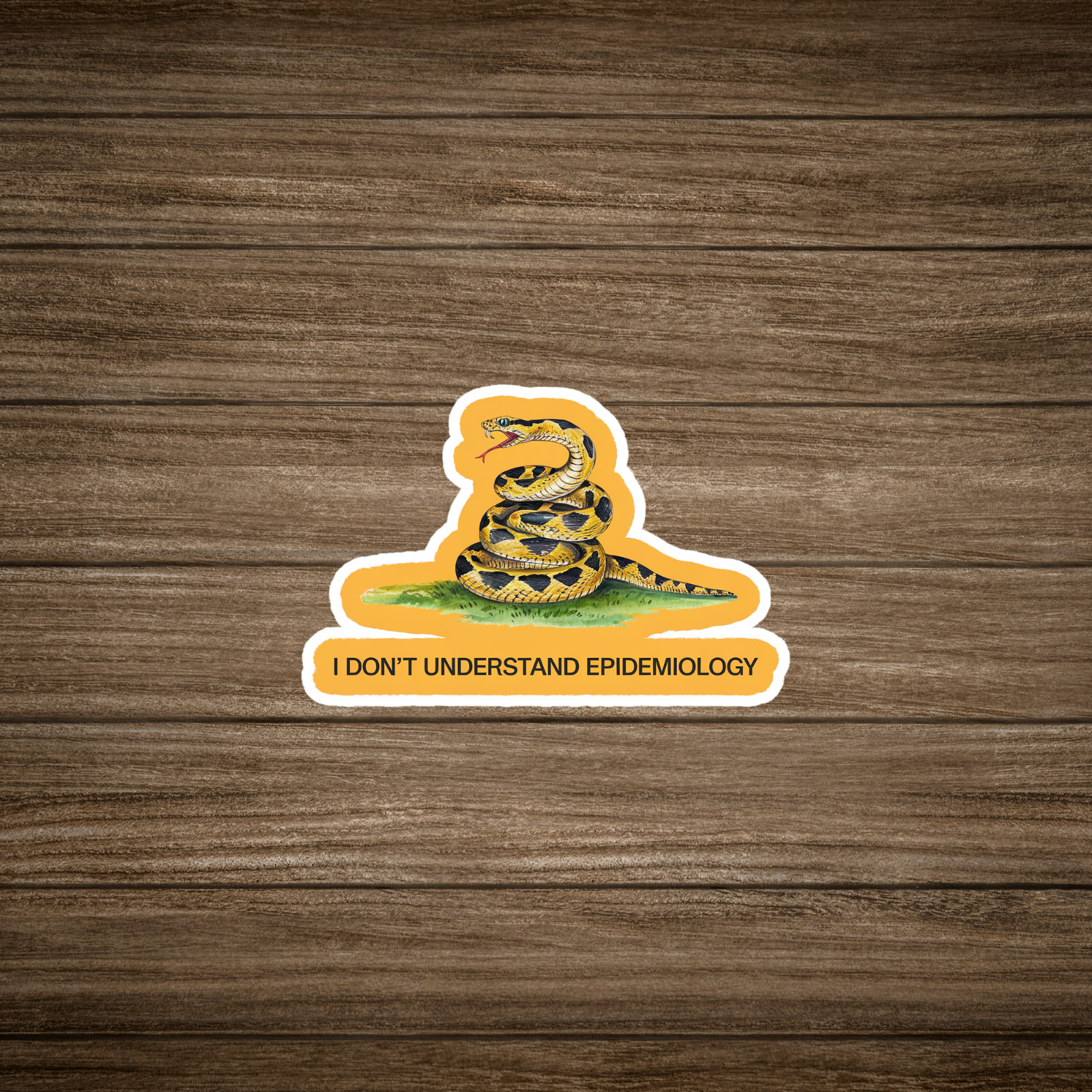 Funny Snake Epidemiology Sticker – Humor for Reptile Lovers & Scientists #115