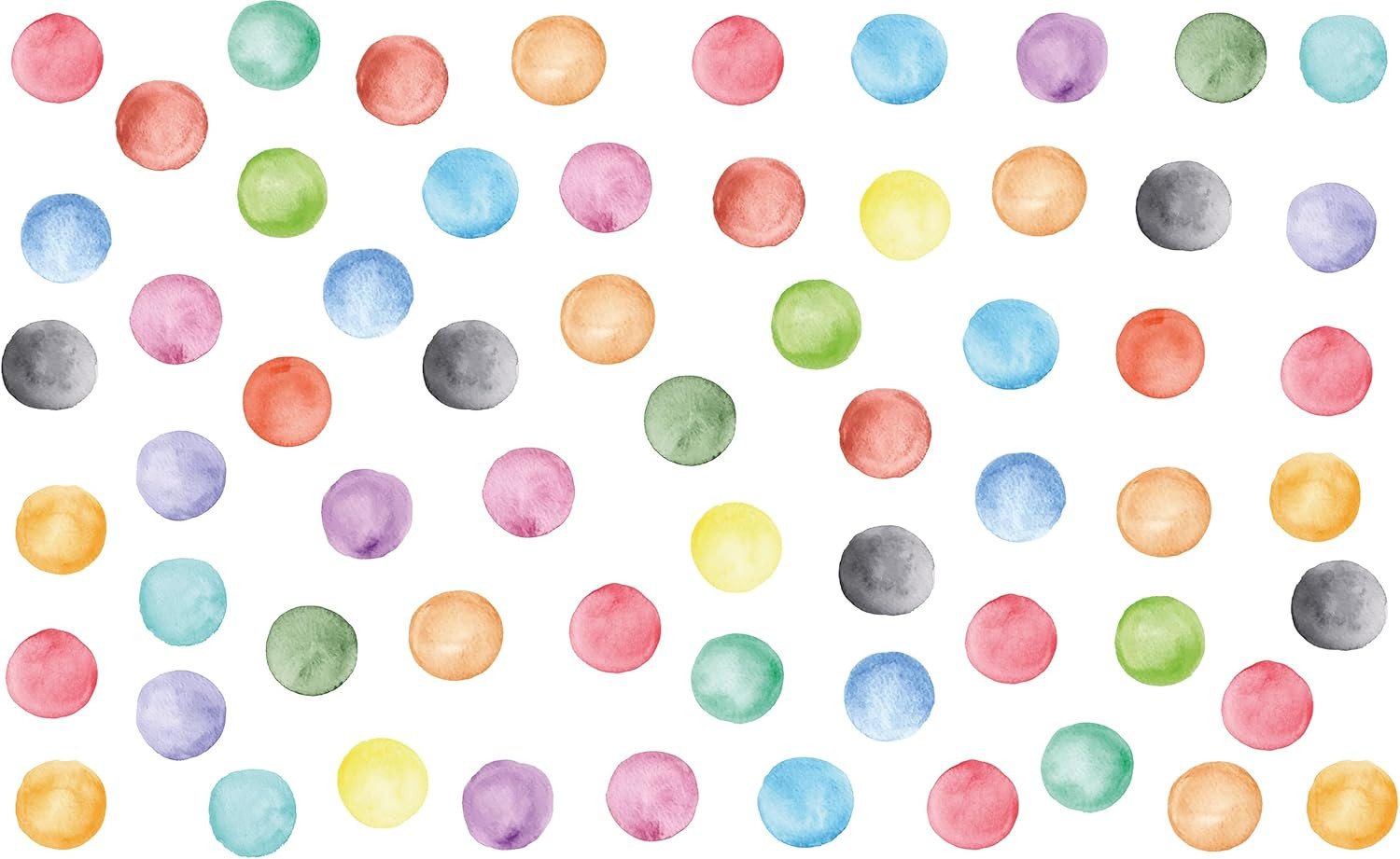 Polka Dots Wall Decal Watercolor Colorful Wall Stickers round Wall Decal Peel an