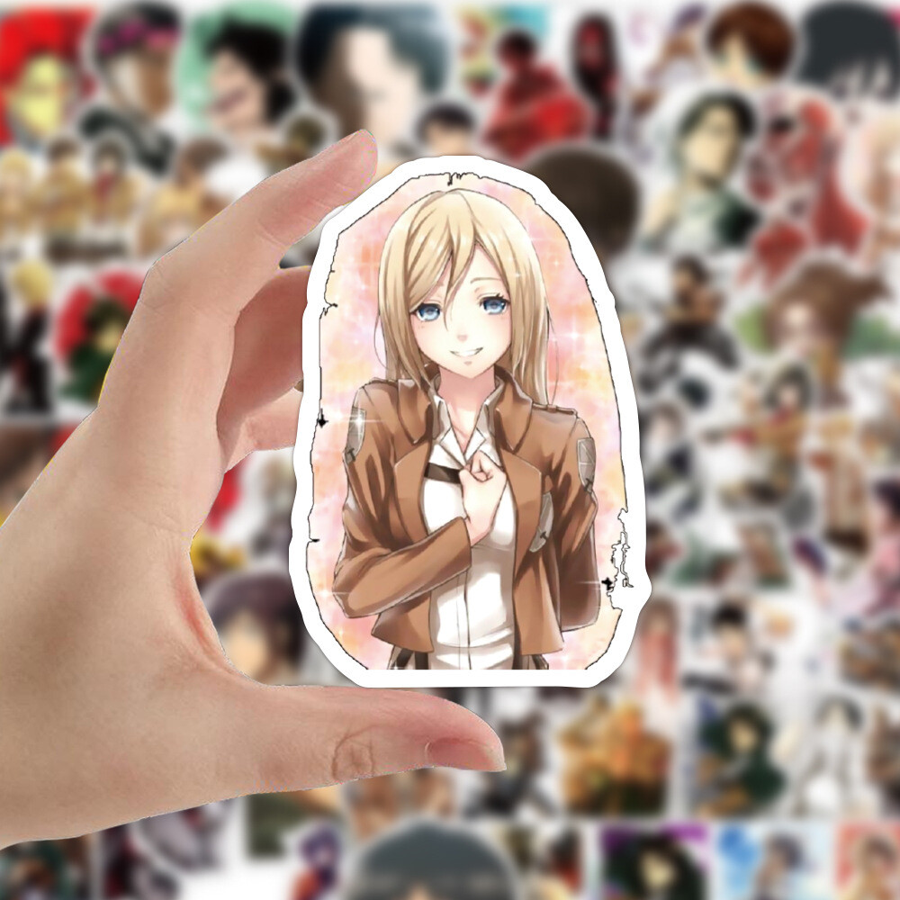 100Pcs Attack on Titan Game Sticker for Teens Girls Water Bottles Waterproof