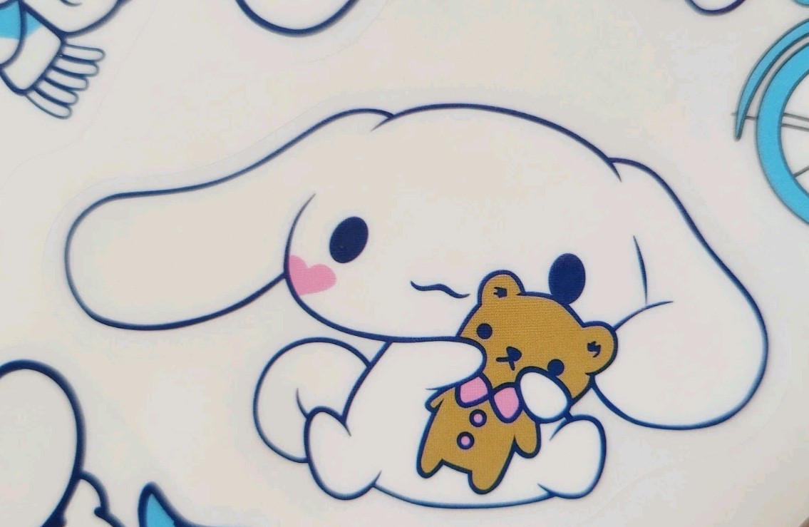 CINNAMOROLL TRANSLUCENT/ CLEAR WATERPROOF STICKERS SET OF 1O DECAL DECORATION