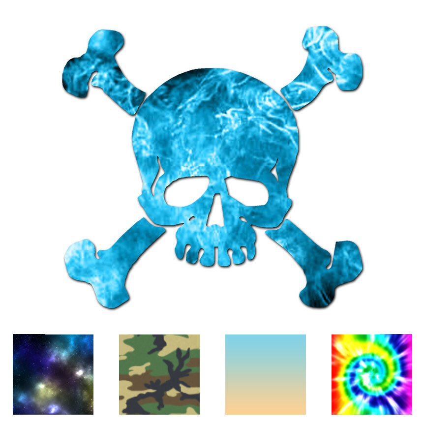 Skull Crossbones Pirate – Decal Sticker – Multiple Patterns & Sizes – ebn991