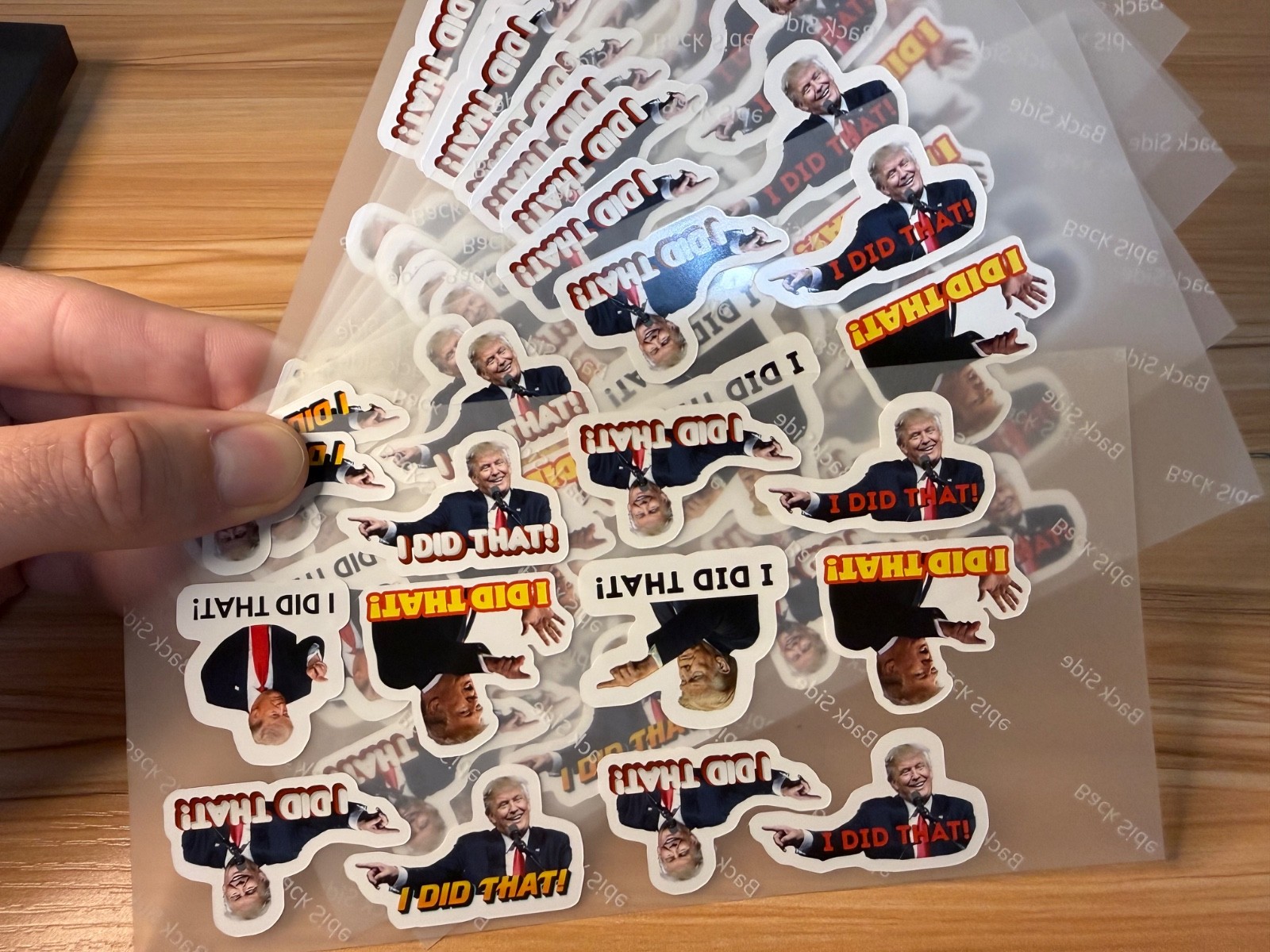 Trump “I DID THAT” Stickers 50pcs Mixed Political Vinyl Decals for Gas Pump 1″