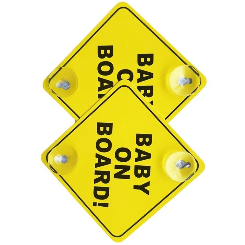 2Pcs/set Baby Car Safety Decals Reflective Warning Sticker Easy Installation