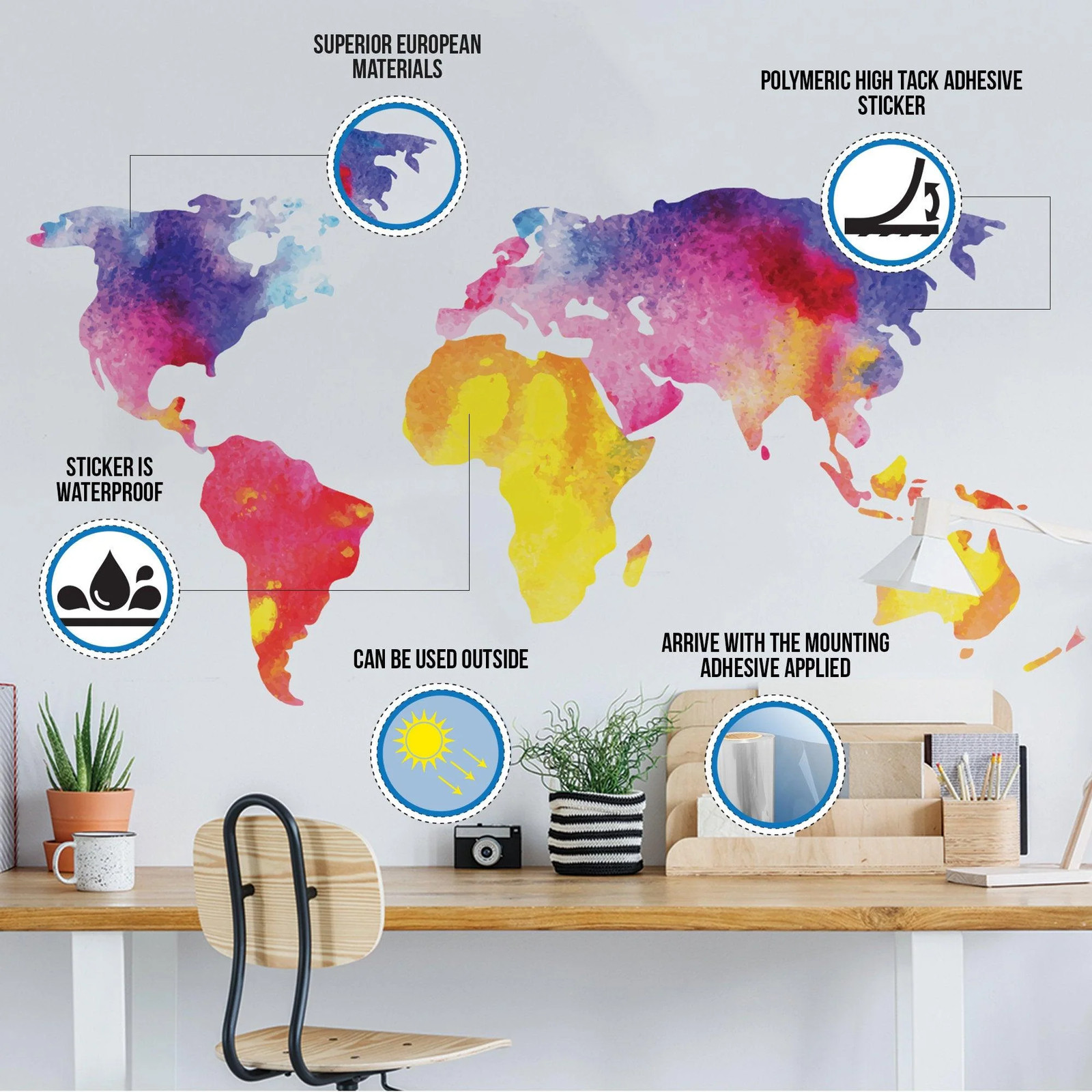 Baby Nursery Wall Decor Sticker – Cloud Moon Star Dream Decoration Animal Decal