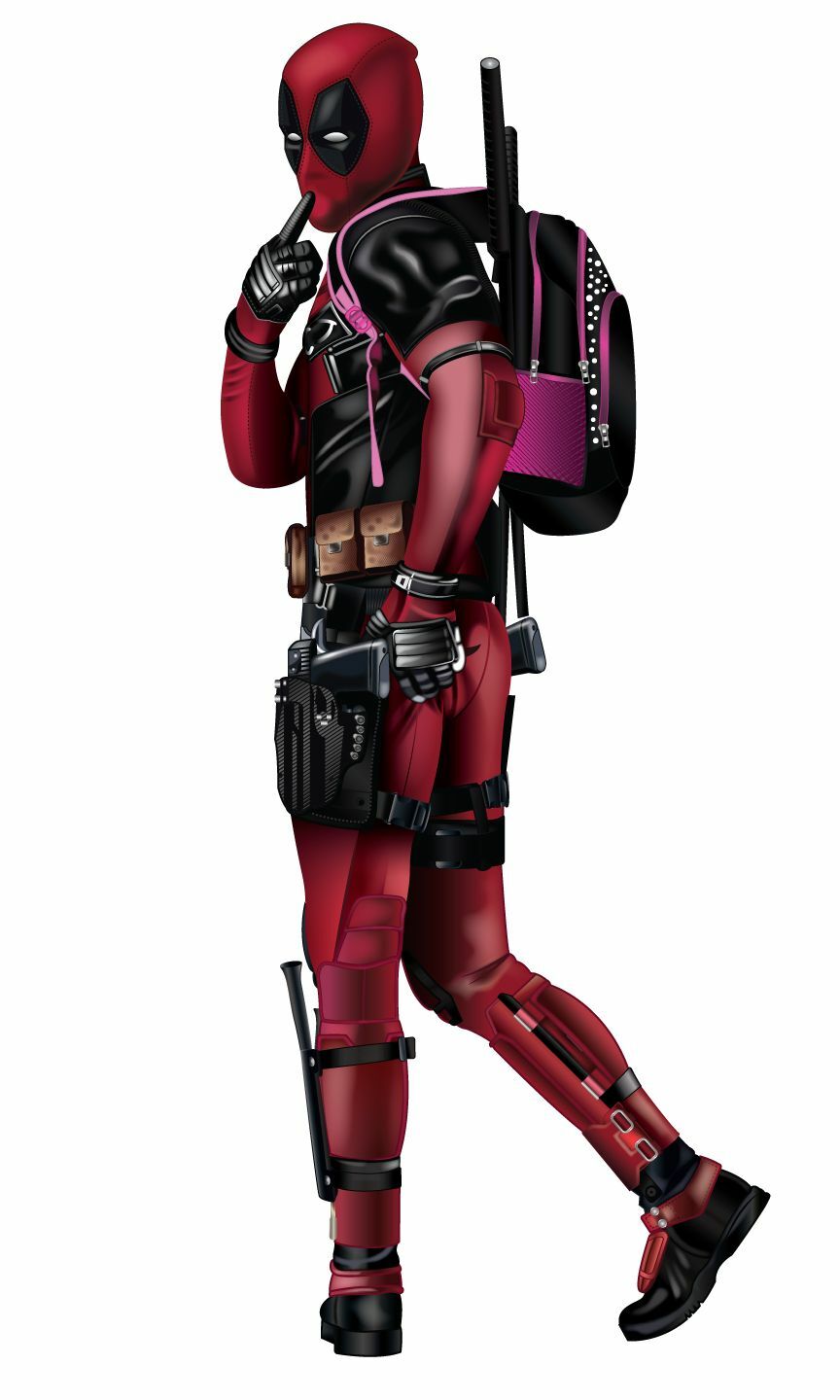 Home Art Deadpool Decor Adhesive Wall Decal | Kids Bedroom Avenger X-Men Design