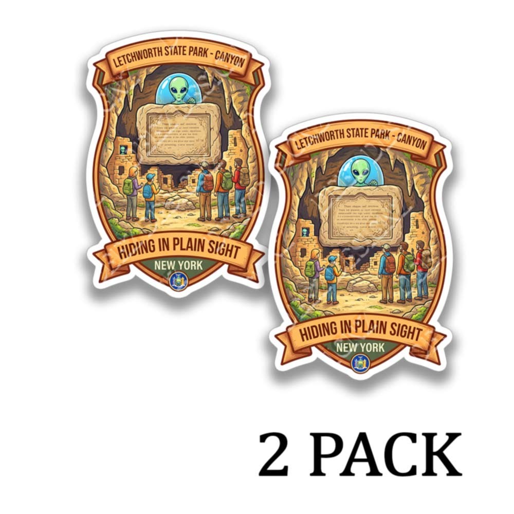 Letchworth State Park Canyon UFO Sticker Hiking Decal 2 Pack 44133
