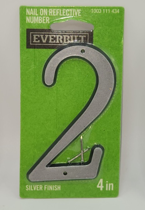 Everbilt, House, Mailbox, Door 4″ Numbers-Set of-1,2,3, Nail On, Plastic,