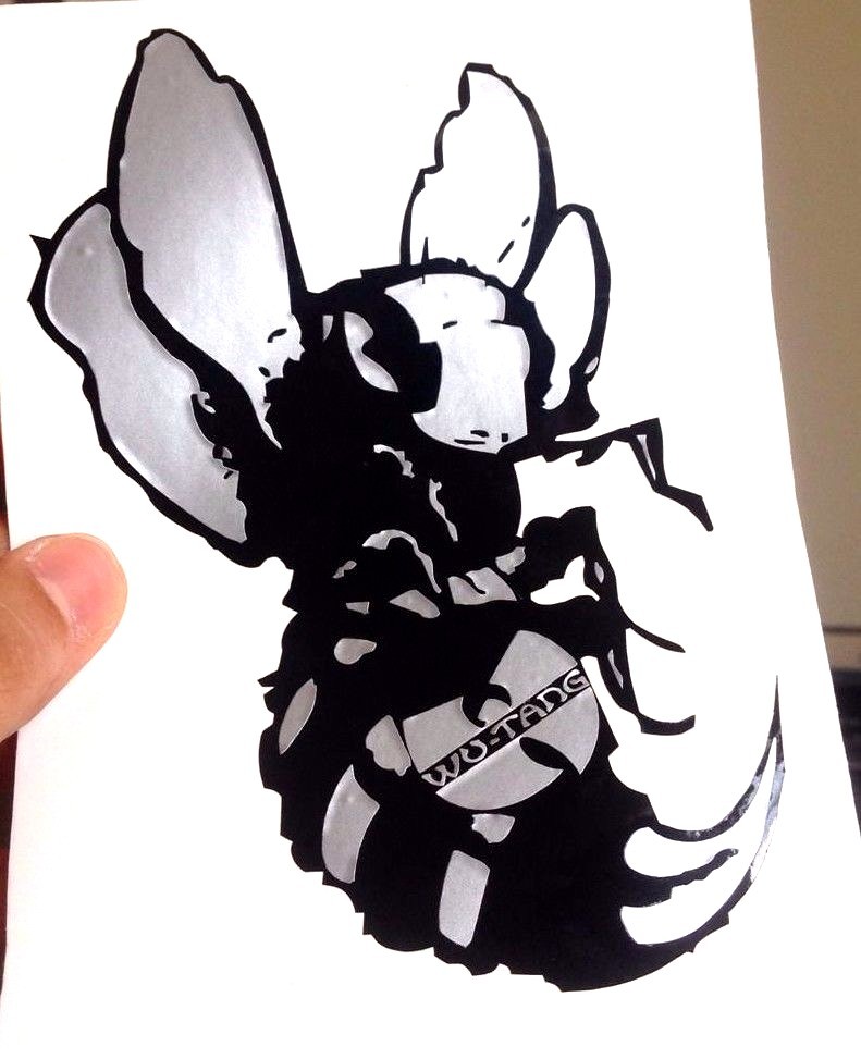 Wu Tang Killer Bee Sticker Decal ( Silver ) Hip Hop, Rap, Urban, Street, Swarm.