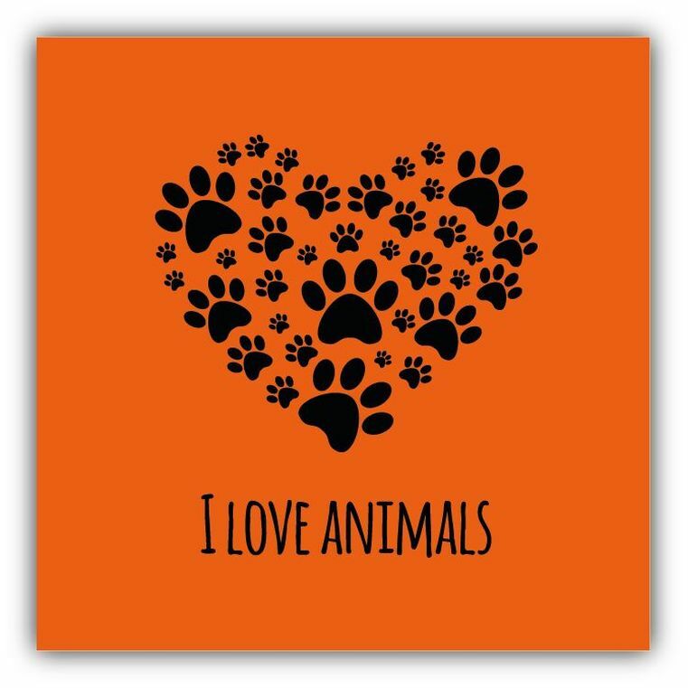 Paw Heart I Love Animals Sticker Decal Design “SIZES”