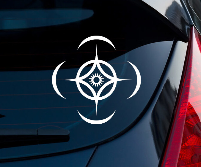Cosmere Symbol Indoor Outdoor Matte White Vinyl Decal 5.6″x5.6″