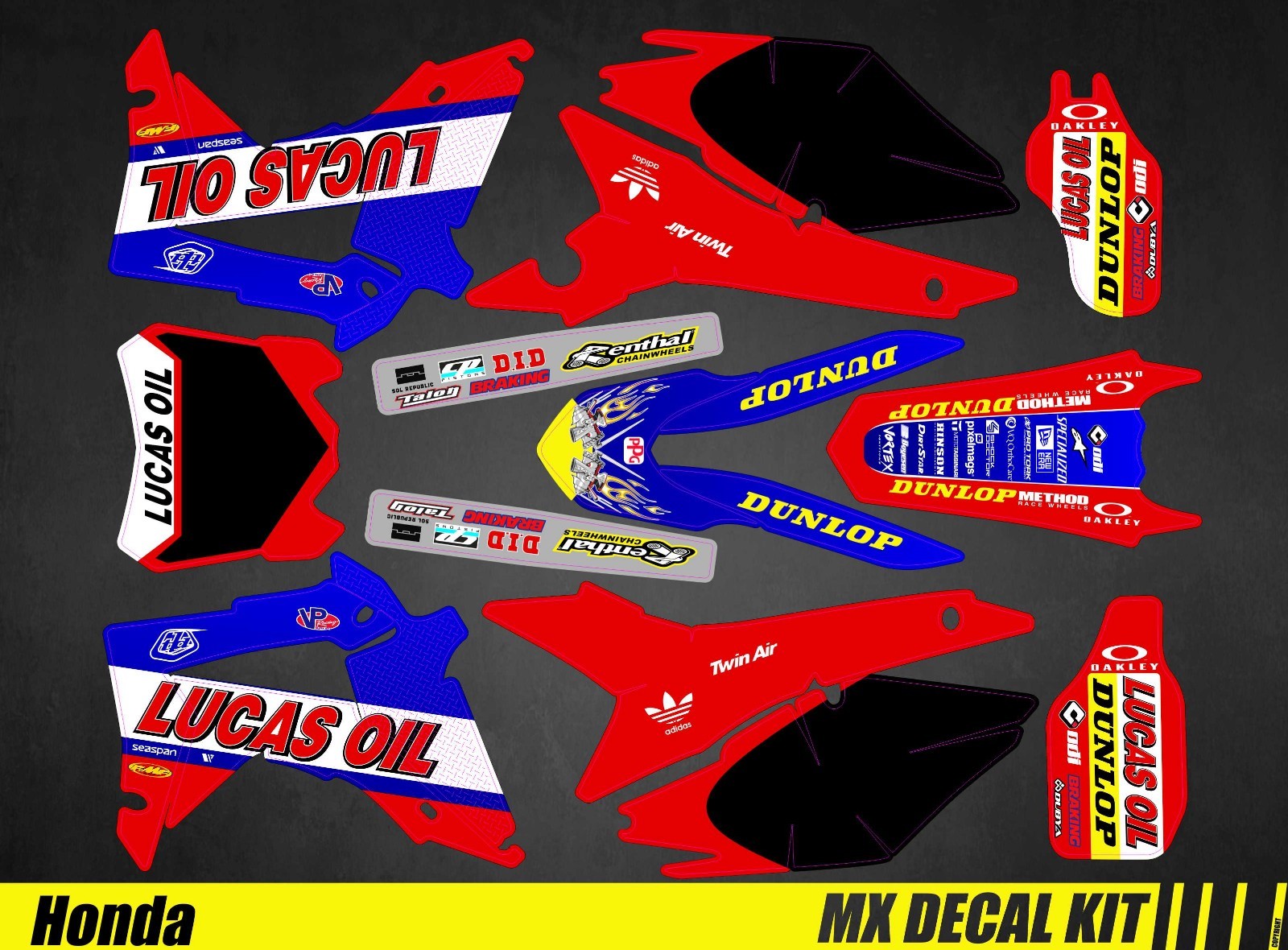 MX Decal Kit For Honda CRF – Lucas Oil