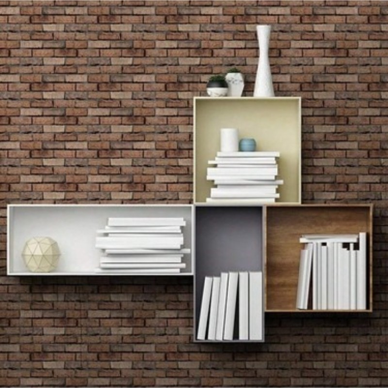 10PCS 3D Brick Wall Stickers Waterproof Wall Panels Peel And Stick Self Adhesive