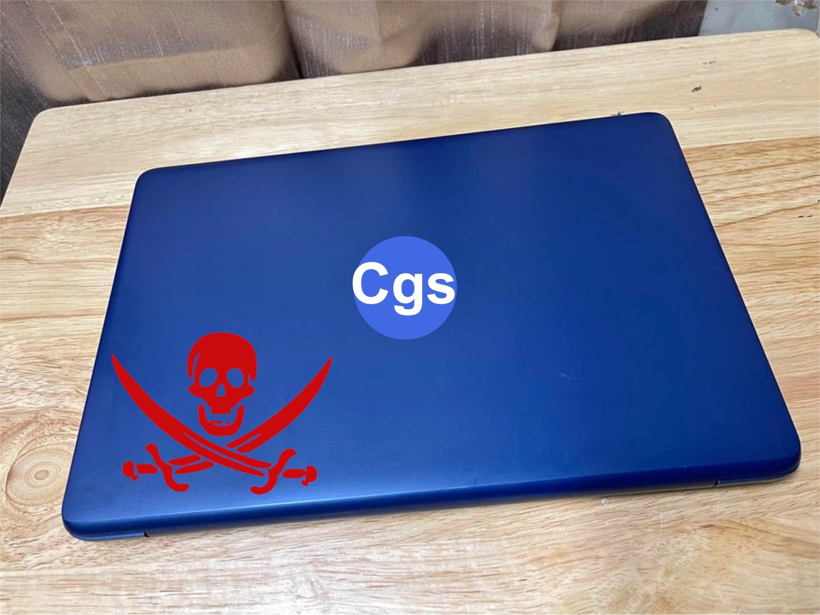 Chase Grace Studio Pirate Skull & Crossed Swords Vinyl Decal Sticker Truck Car