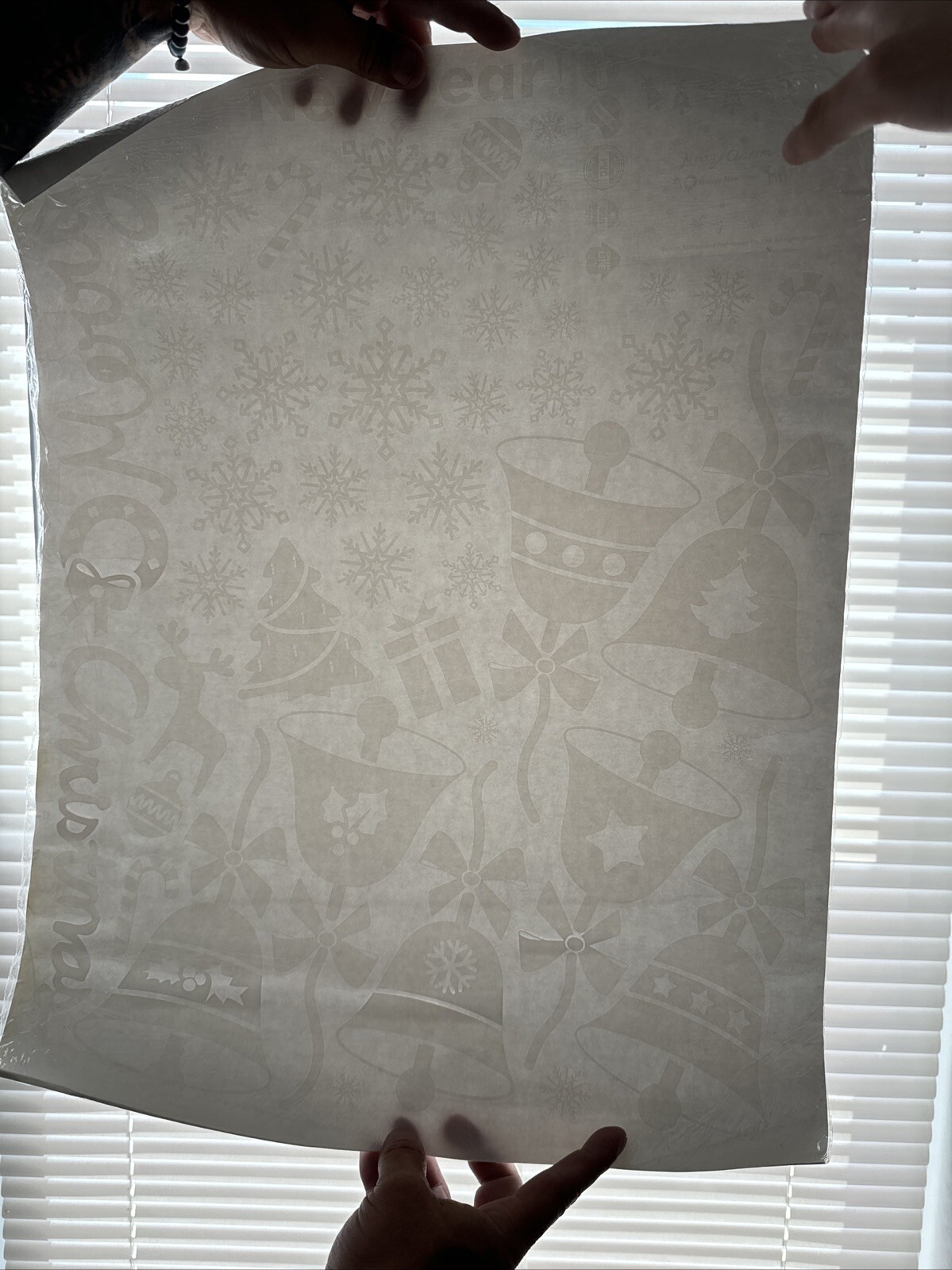 200+PCS 6-Sheets Snow Flake, Bells, Etc Decals