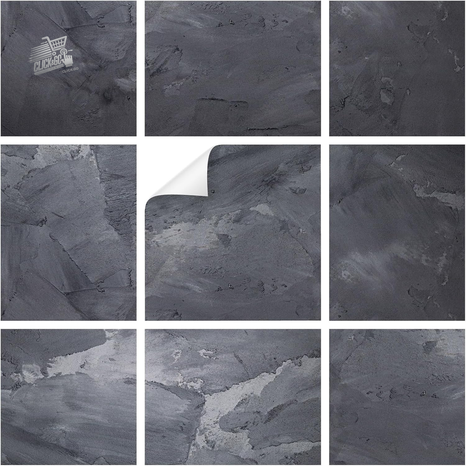 Y042-01 – 10 Tile Stickers, Self Adhesive Film for Kitchen or Bathroom, and