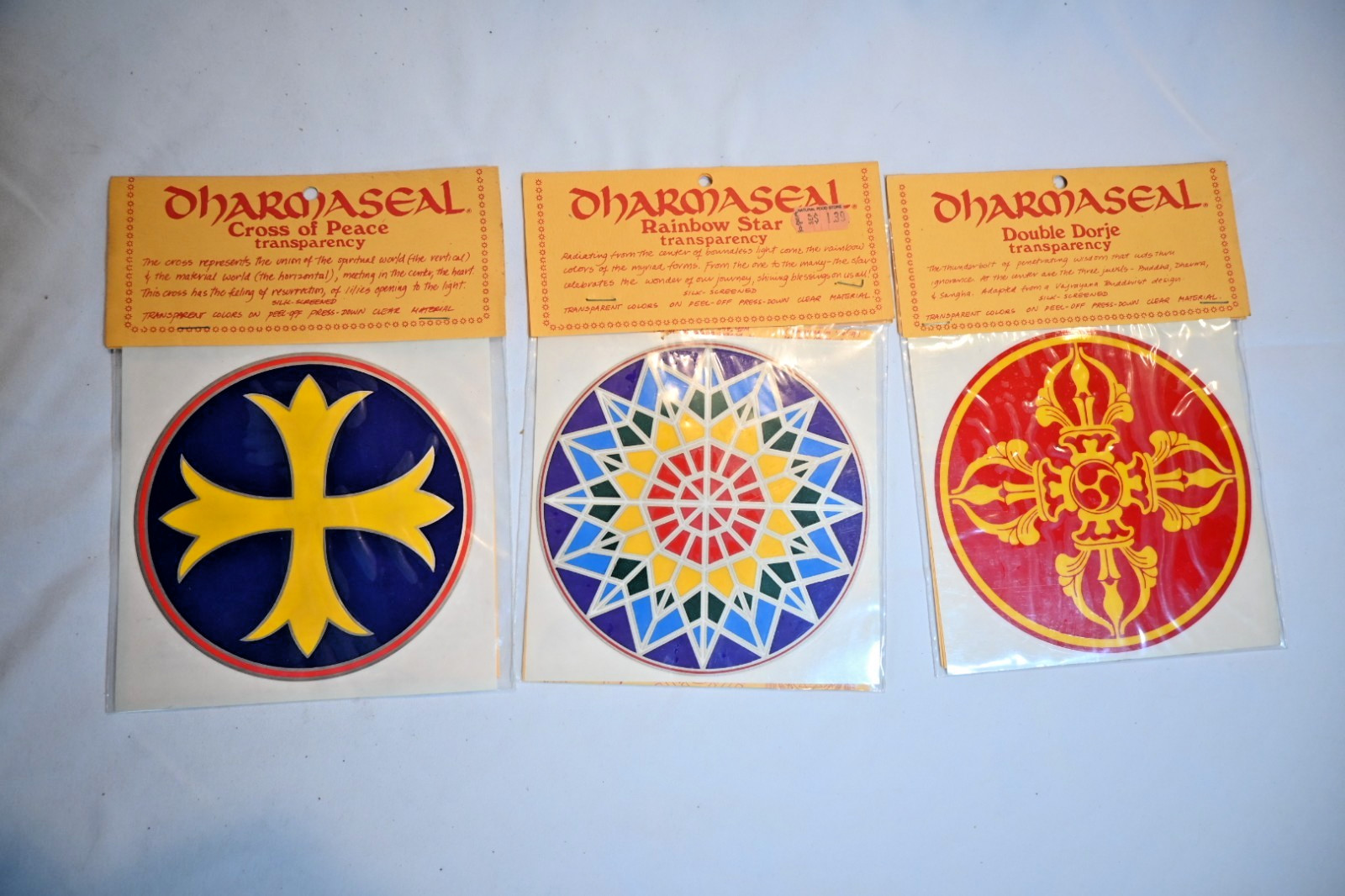 Dharmaseal Transparency for Windows, Vintage – Lot of 3 – 1970s