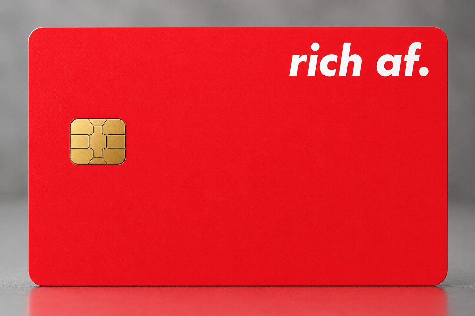 Rich AF Red Credit Card Skin Funny Debit Card Vinyl Sticker