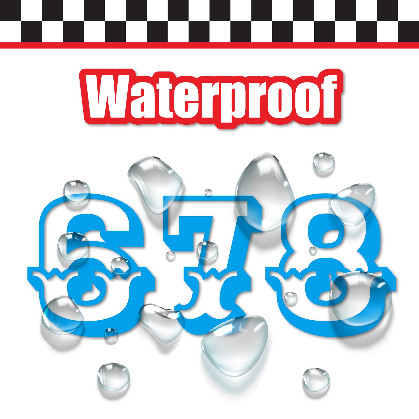 3 Digit Single Number Stickers Custom Decal Locker Door 3pcs Ewert