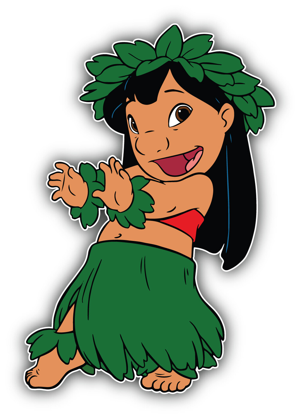 Lilo & Stitch Dancing Cartoon Sticker Bumper Decal – ”SIZES”
