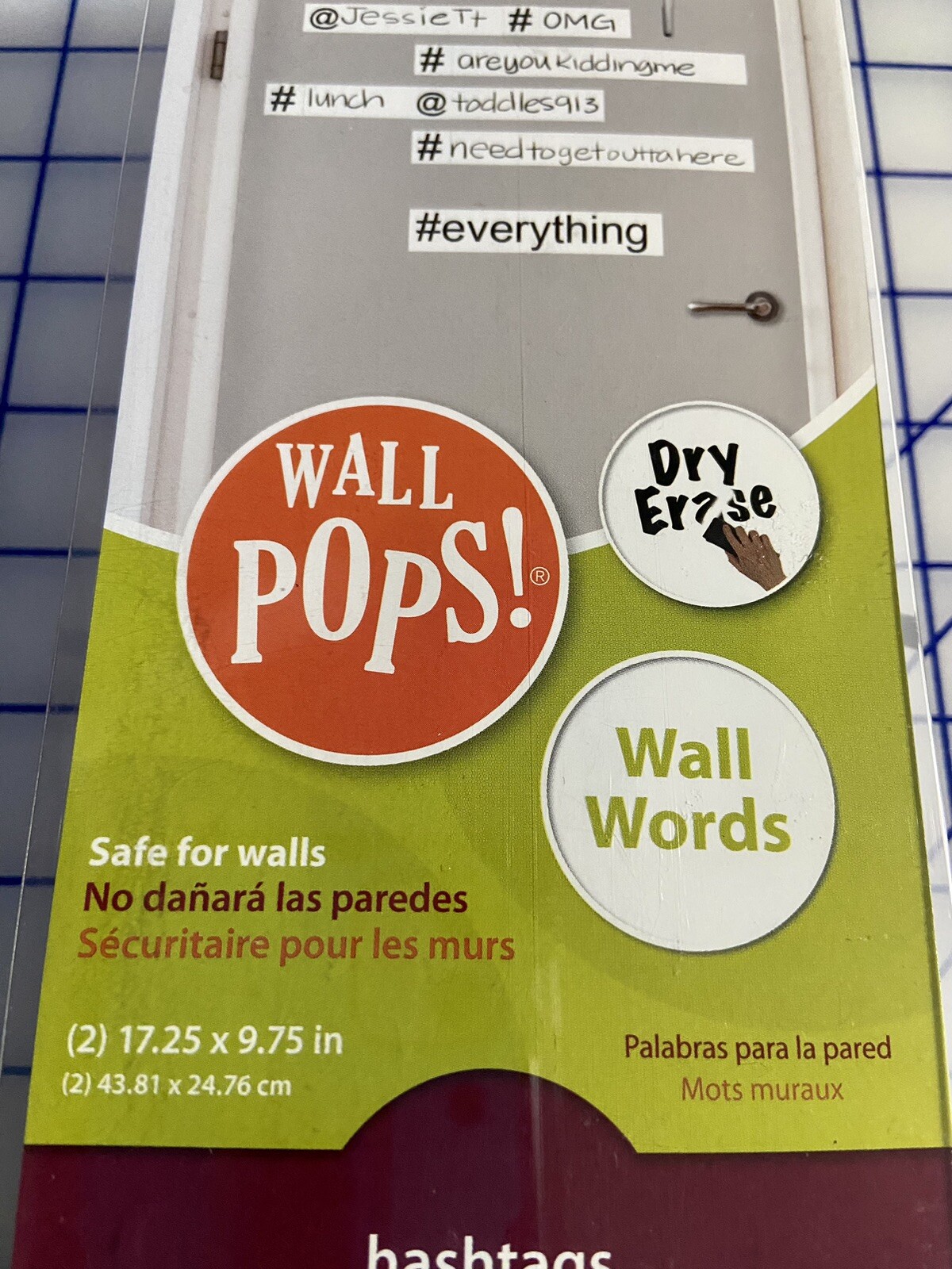 Wall Pops – DRY ERASE – Wall Words – “HASHTAGS” – Peel & stick & removable