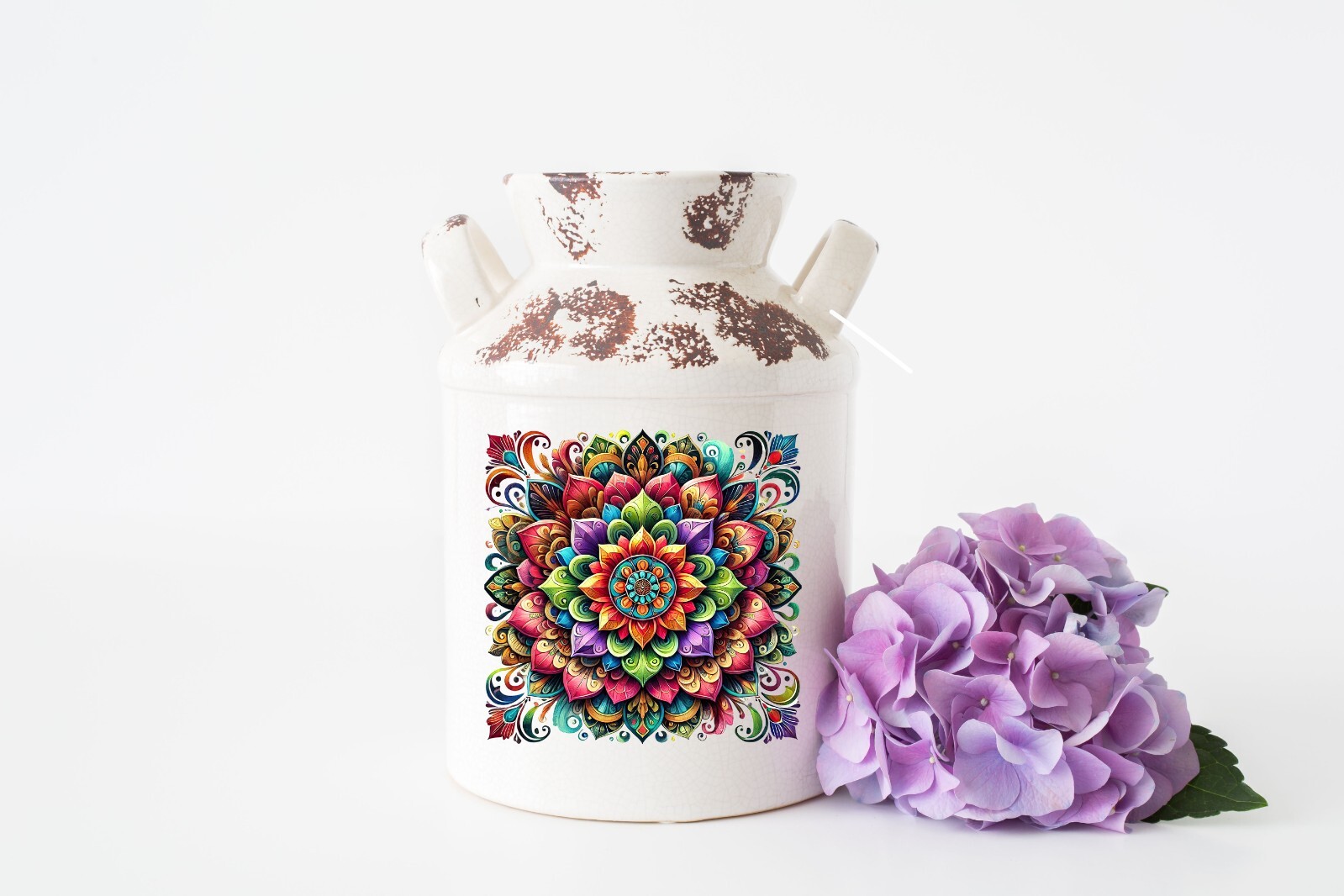 Bright Flower Mandala UV DTF Transparent Sticker / Decal