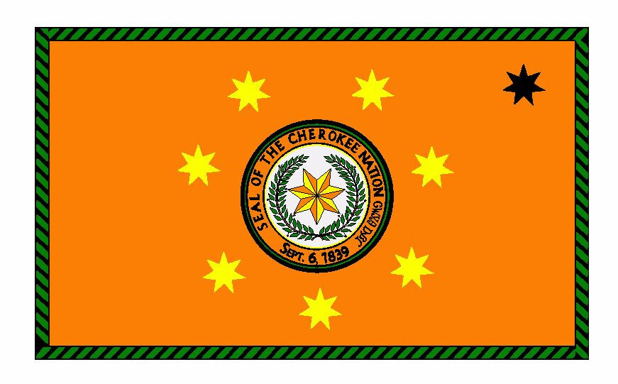 Cherokee Nation Flag Sticker Decal F637