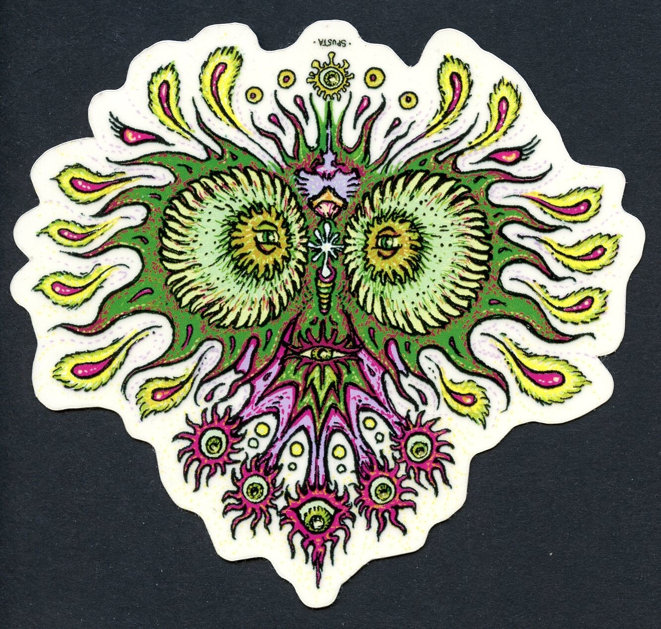 Vintage Marq Spusta Sticker Slap Rare 4.5×4″ Mini Slap See Pics