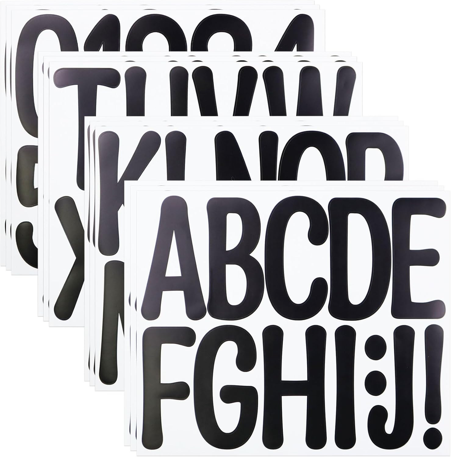 Large Self Adhesive Vinyl Letters Numbers Stickers for Mailbox,4 Inch Sticky Alp