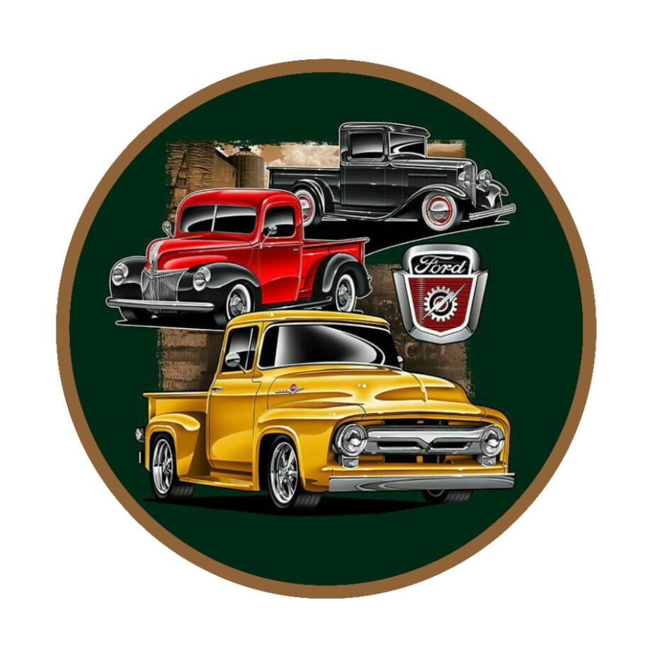 Car Classics “Vintage Ford Trucks” 4″ Vinyl Decal Sticker Handcrafted Car Truck