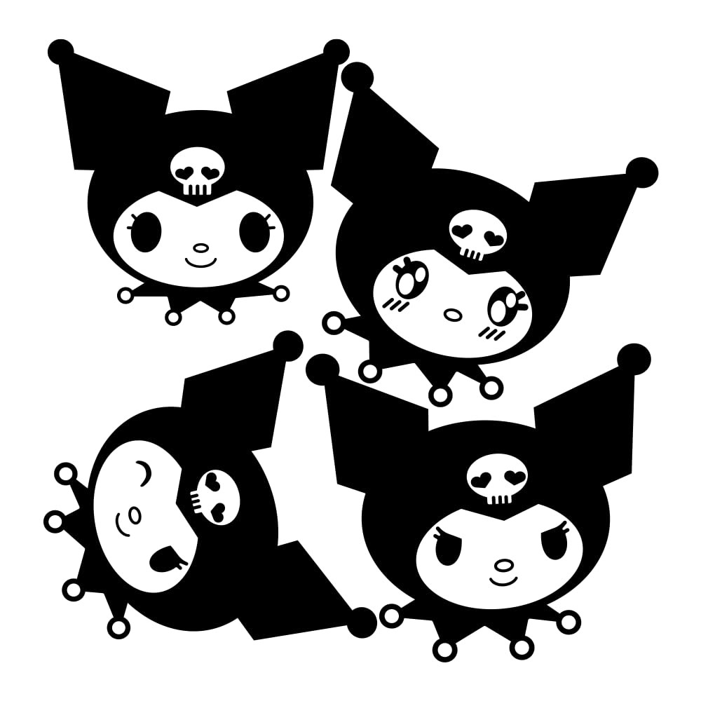 Kuromi Room Decor Wall Art Decal Stickers for Girls – 8″ x 8″ – Kawaii Anime …