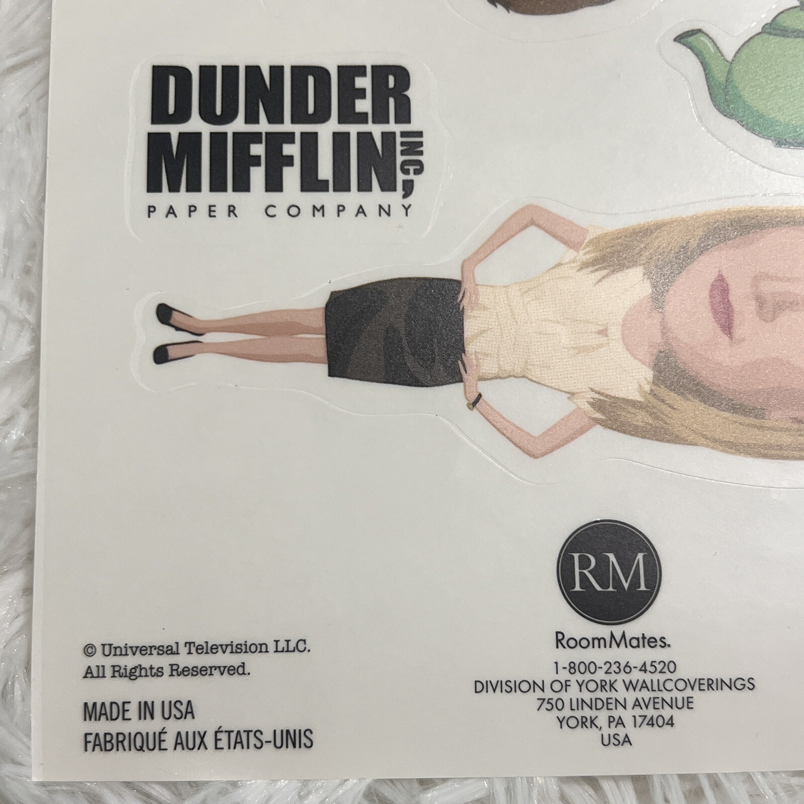 THE OFFICE Wall Decals Removable & Repositional Stickers TV Series 6 Sheets