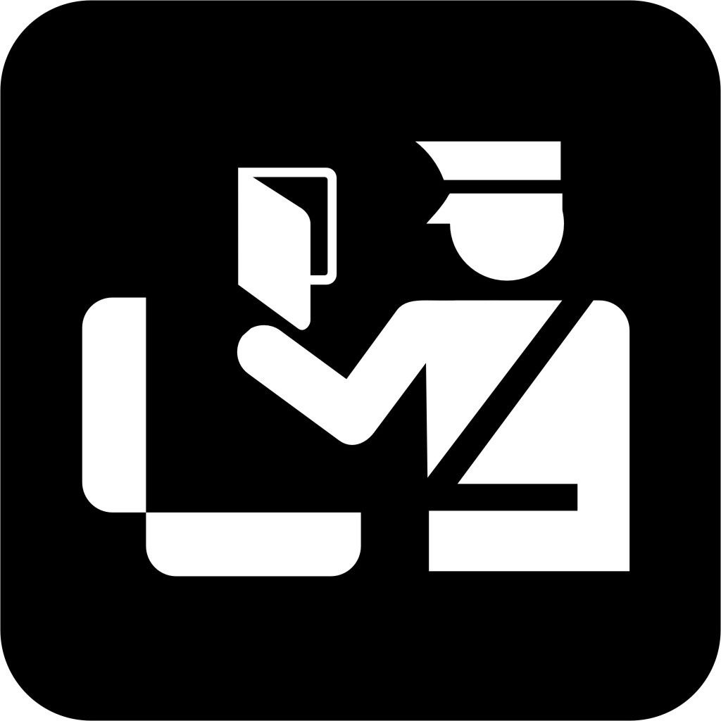 Immigration International Symbol Window Wall Vinyl Decal Sticker