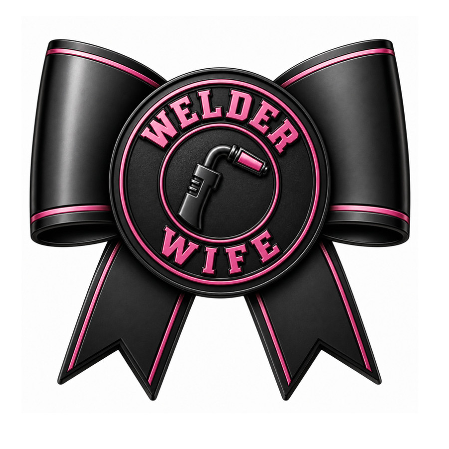 Welder Wife Bow Sticker 3” UV DTF Decal Blue Collar Wife Gift Proud Welder