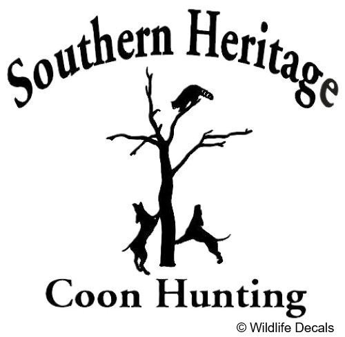 Coon Hunt SH Treeing Die Cut Window Graphics for Trucks, Laptops, Boats