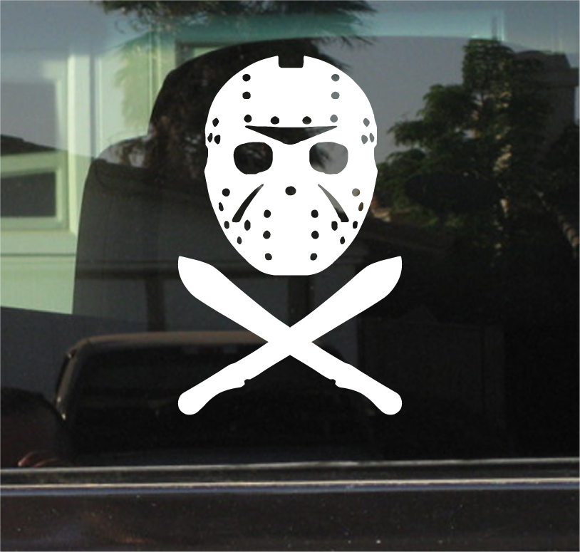 JASON VOORHEES – FRIDAY THE 13TH – 7 INCH VINYL DECAL/STICKER