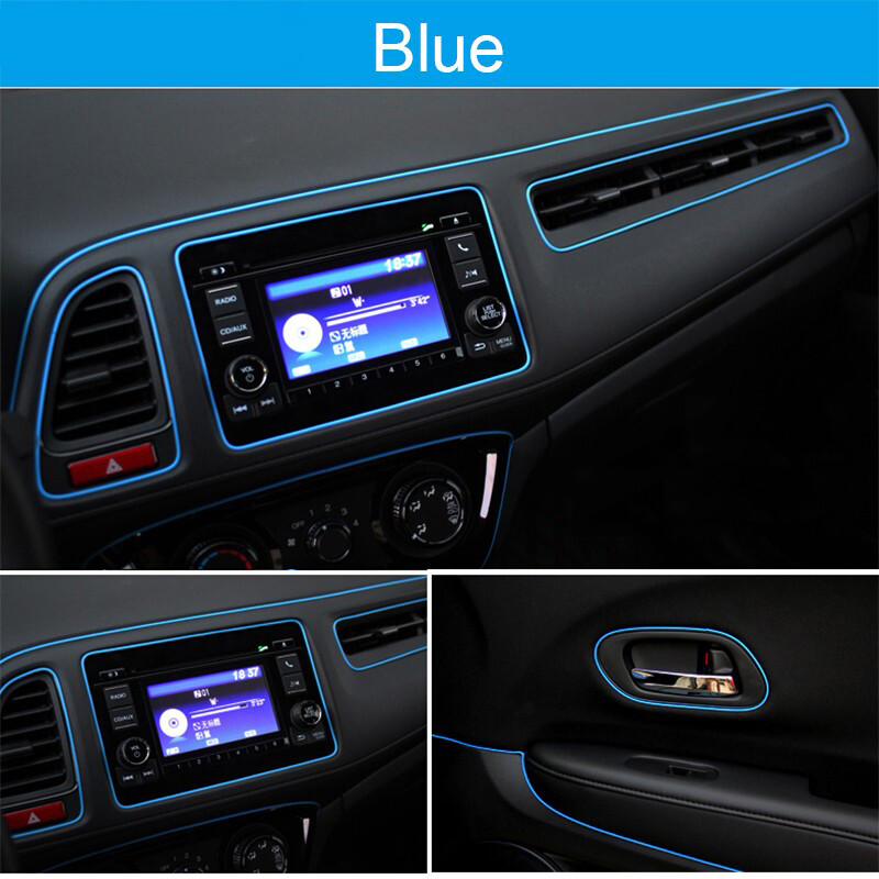 5M Car Interior Trim Strips Plating Flexible Auto Edge Moulding Line Decor
