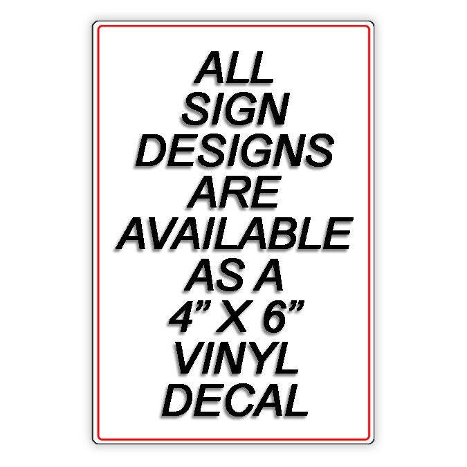 Please use back door Sign / Decal warning delivery notice please knock sw005 /