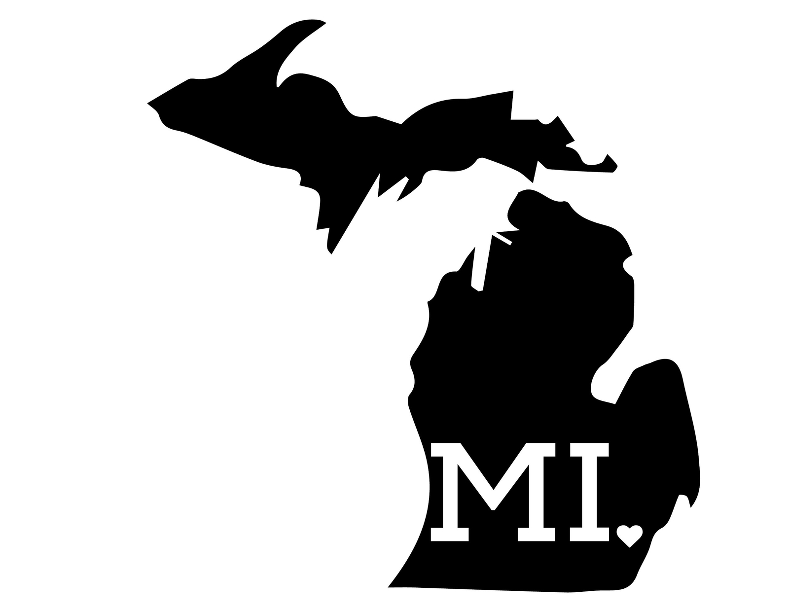 CMI DD985 Michigan with State Abbreviation Decal Sticker | 5.5-Inches by