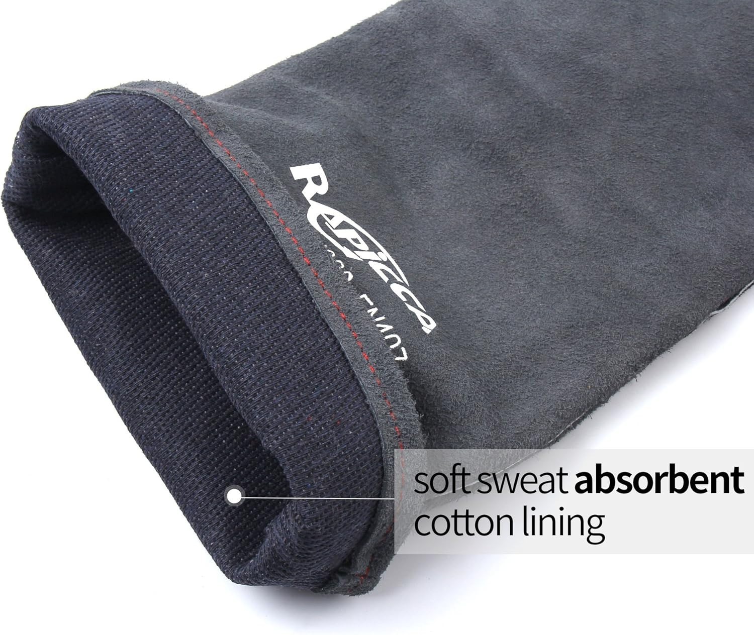 Fireplace Gloves Fire Heat Resistant: Grey 16IN 662℉- Fireproof Leather for Fi