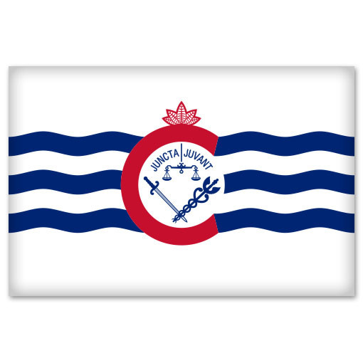 Cincinnati Ohio City Flag car bumper sticker window decal 5″ x 3″