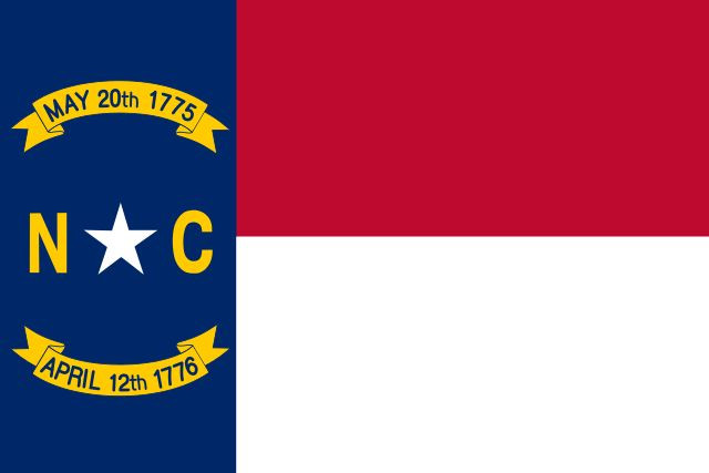 North Carolina Flag Vinyl Decal / Sticker ** 5 Sizes **