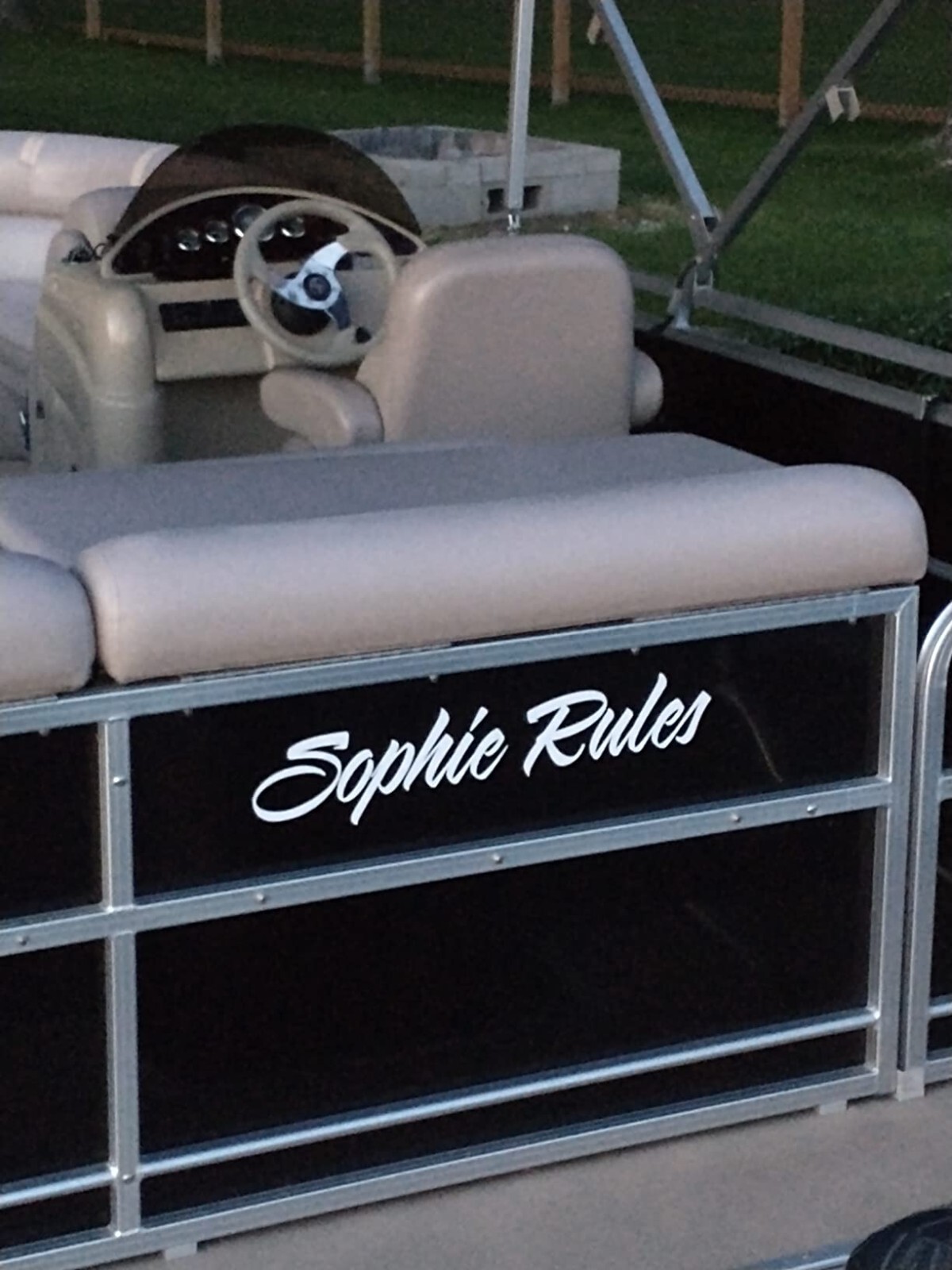 Boat Name Decal 3×18″ / Custom Hull Graphic / Premium Marine Vinyl Lettering