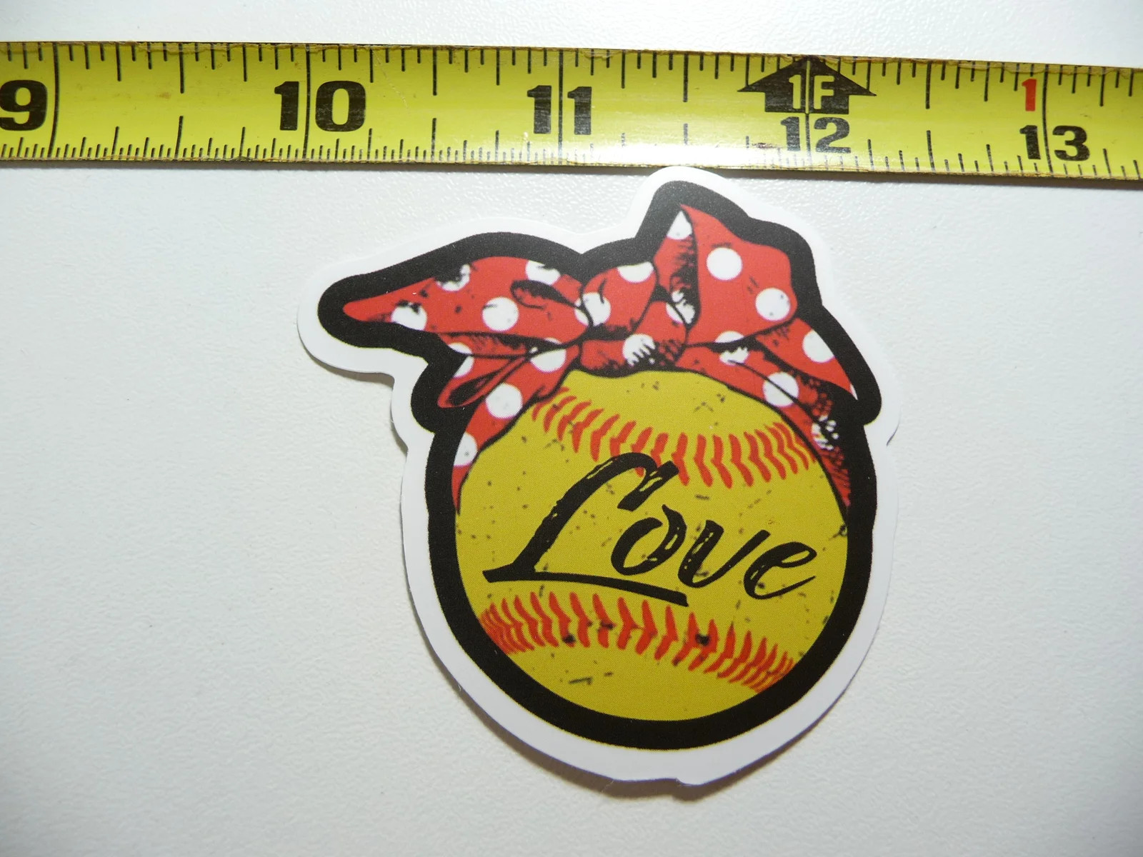BASEBALL SOFTBALL LOVE SMALL STICKER DECAL GAME ATHLETIC SPORTS GAME