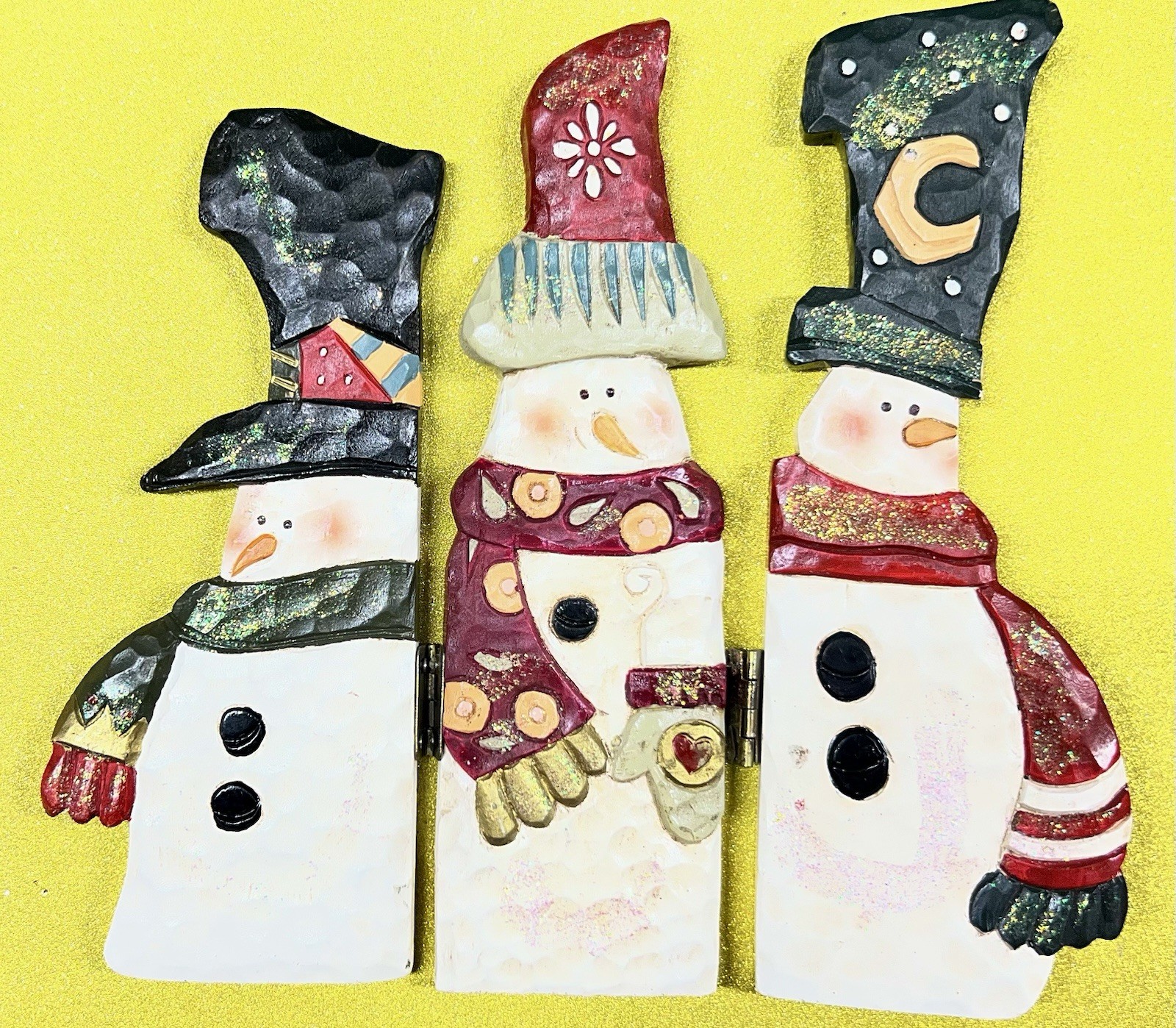 B52 folding snowman decor vintage kurt s. adler