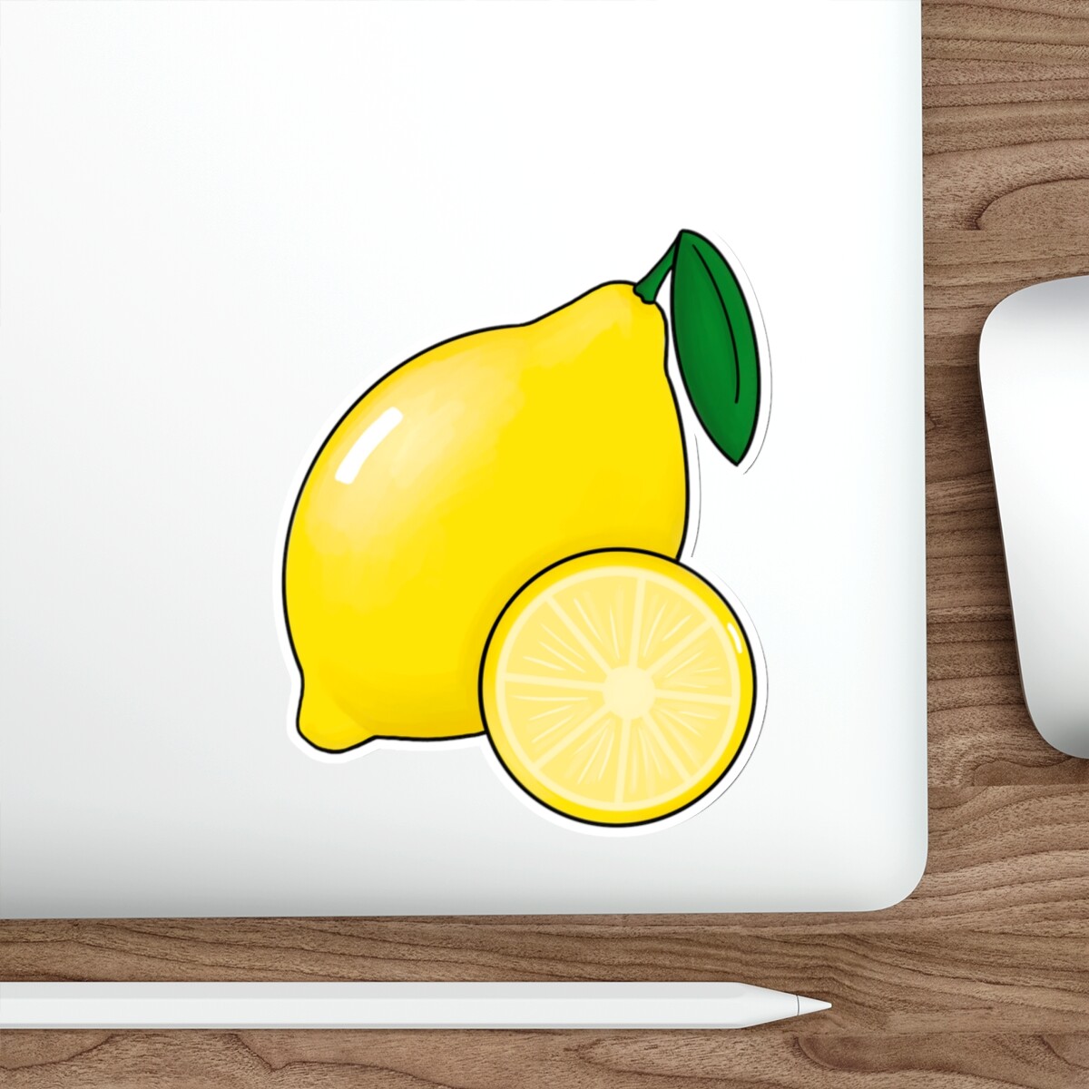 “Luscious Lemon” Illustration Die-Cut Water-resistant Vinyl Fruit Food Stickers
