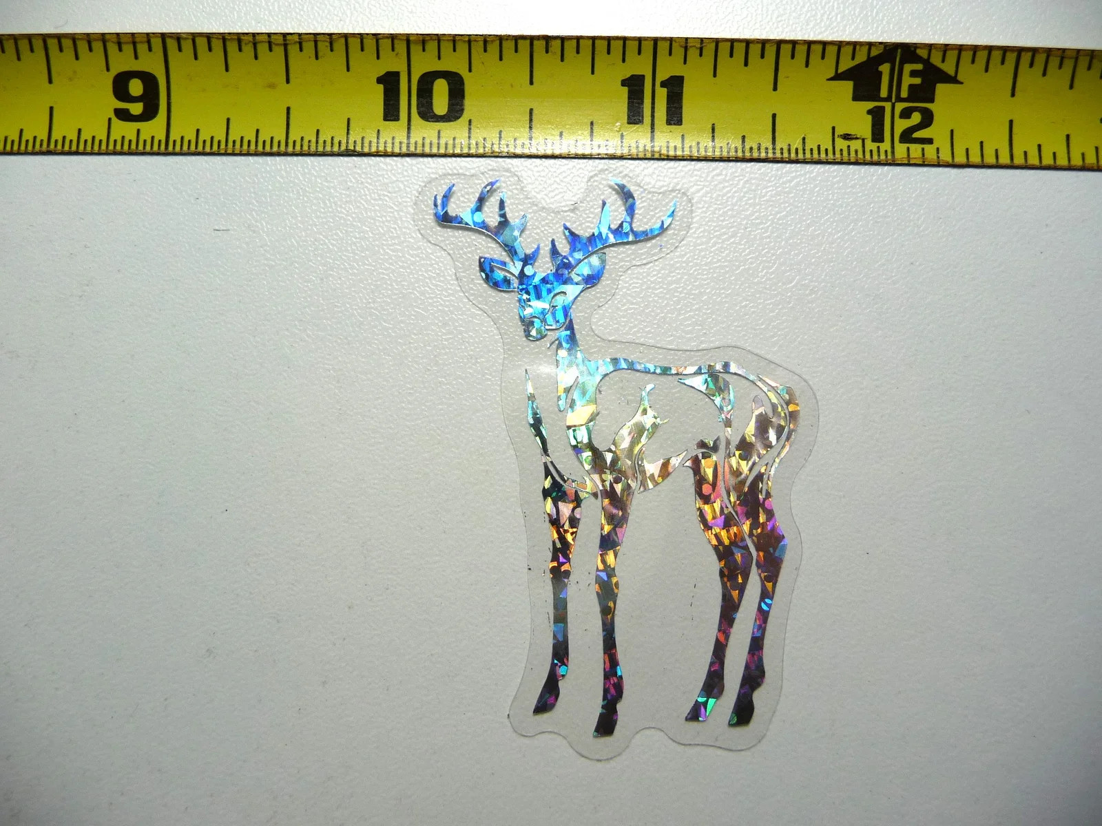 DEER BUCK HOLOGRAPHIC SMALL STICKER DECAL ZOO ANIMAL WILDLIFE SCRAPBOOKING