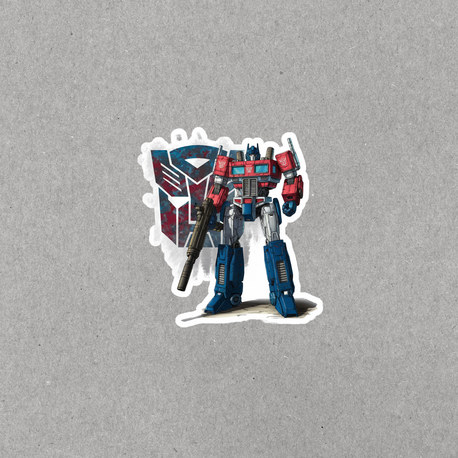 Transformers Optimus Prime Sticker – Watercolor Themed Autobot Leader Decal #523