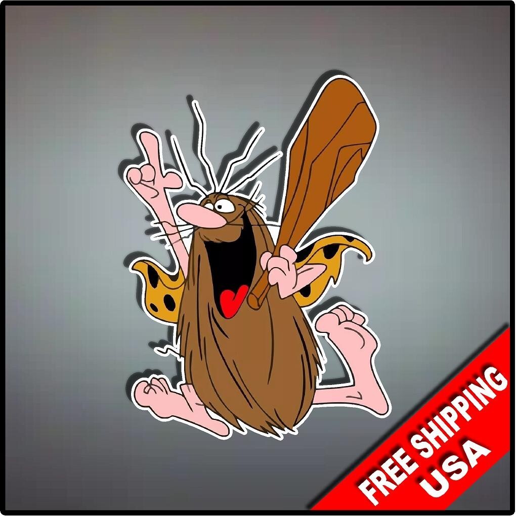 Captain Caveman Decal Vinyl Wall Sticker 5″” 80s Cartoon Nostalgic
